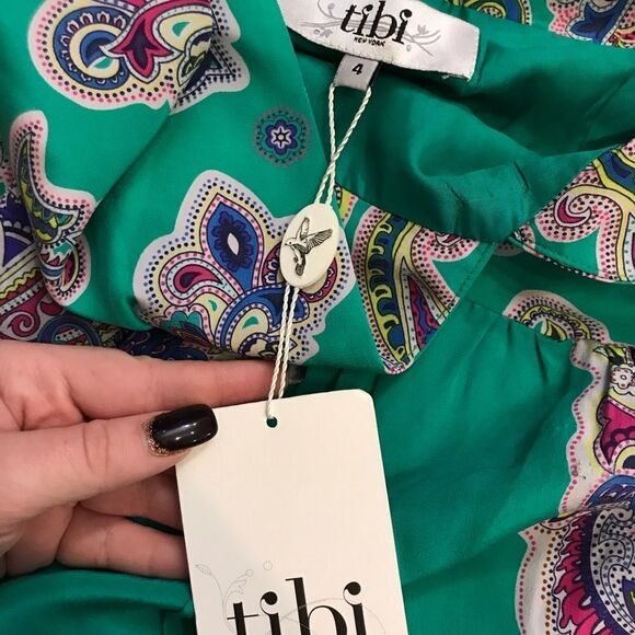 Tibi New York Anthropologie maxi dress gown silk - Picture 6 of 8